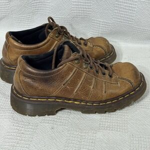 Dr. Martens Y2K Caramel‎ Brown Chunky 6 Eye Lace Up Vintage Oxfords M6 -W8